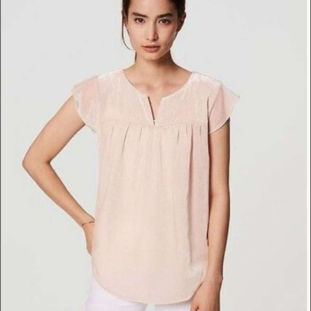 Loft | Velvet Pink Top